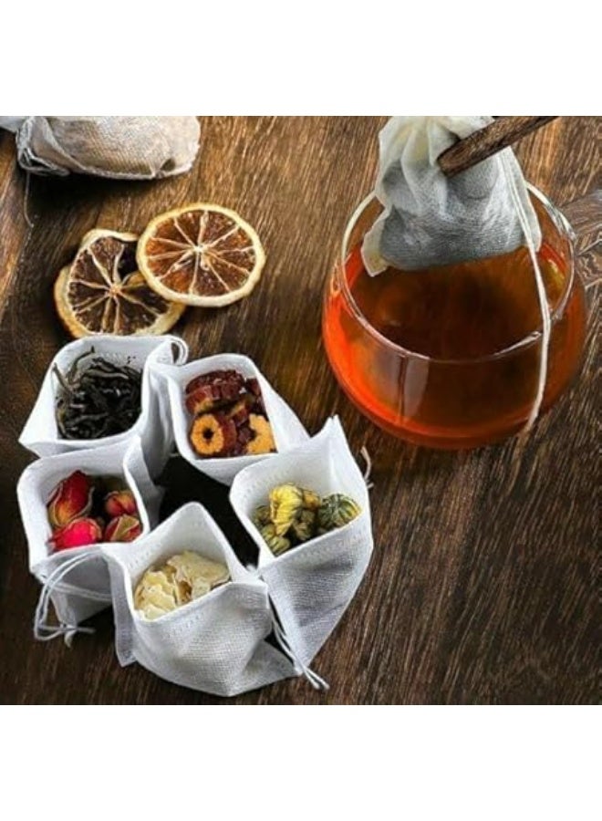 "Multi-purpose healthy herb and spice bags made of natural, safe cotton fabric for filtering hot drinks such as anise, fenugreek, hibiscus, and mint. Size: 8×10 cm. Pack: 100 pieces (H)." - Image 5